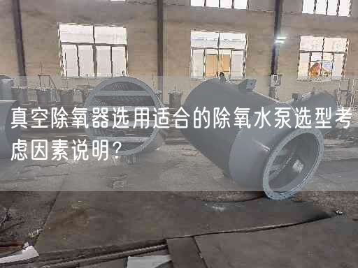 真空除氧器選用適合的除氧水泵選型考慮因素說(shuō)明？